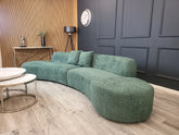 Miami Emerald Green Curved Cinema Boucle Sofa