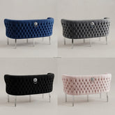 Valentino Plush Velvet Benches- Navy, Mink, Black, Dark Grey