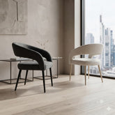 2 x Olympia Dining Chairs- Beige/Grey