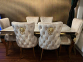 Kata Gold Louis Dining Table With Cream Gold LK Victoria Chairs