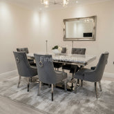 Grey Arial Dining Table With DG Valencia Chairs