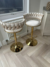 Camelia Luxury Cream & Gold Bar Stool