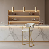 Prado Cream Gold Barstools