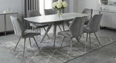 Cambridge Grey Sintered Stone Extendable Table With Cambridge Grey Chairs