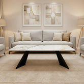 Chicago Cream Gold Ceramic Coffee Table
