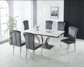 Charisma Chrome Marble Dining Table