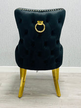 Victoria Ring Knocker Dining Chairs- Black Gold