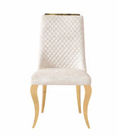 Roxby Cream Gold Dining Chairs