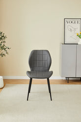 Oliver Grey PU Leather Effect Dining Chairs