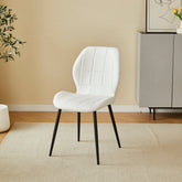 Oliver White PU Leather Effect Dining Chairs