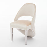 Santorini Cream Silver Dining Chairs