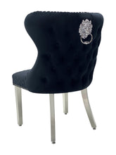 Valentino Plush Velvet Dining Chairs- Black
