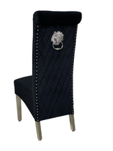 Sofia Plush Velvet Fabric Dining Chairs- Black