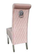 Sofia Plush Velvet Fabric Dining Chairs- Pink