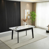 Arizona Extending Cream Gold Ceramic Table