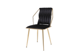 Daisy Velvet Dining Chairs- Black Gold