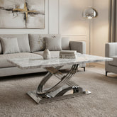 Elina Grey Marble Coffee Table - Finestroom