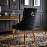 Majestic Ring Knocker Chairs- Black Gold