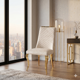Roxby Cream Gold Dining Chair