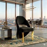 Santorini Black Gold Dining Chair