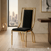 Windsor Dining Chair - Black & Gold