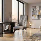 Roxby Grey and Chrome Dining Chair