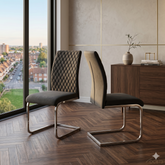 Tokyo Plush Velvet Grey Dining Chair
