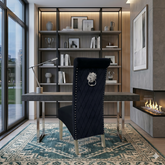 Sofia Black Plush Velvet Chairs