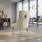 Majestic PU Dining Chairs - Cream