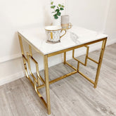 Geo Gold Lamp Table - Finestroom