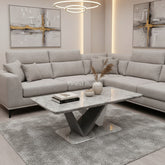 Georgia Coffee Table – Marble Effect - Finestroom