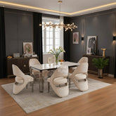 White Sorrento with Santorini Cream Silver Chairs