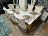 Pandora Louis Gold With Victoria Cream Gold LK Chairs