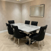 Grey Ariana With Black Majestic LK Leather Chairs