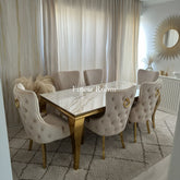 Kata Gold Louis With Victoria Cream Gold Ring Knocker Chairs