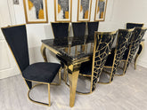 Black Gold Louis Gold With Black Gold Vienna Chairs