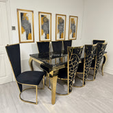 Black Gold Louis Gold With Black Gold Vienna Chairs