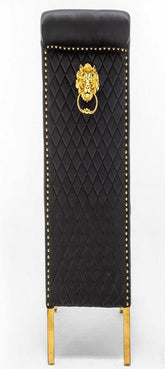 Sofia Black Gold Lion Knocker Chairs