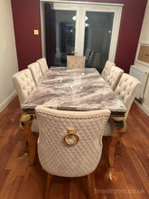 Beige Gold Louis with Mink Gold Ring Knocker Majestic