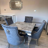 1M Grey Louis with Dark Grey Majestic Chairs