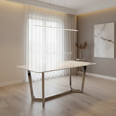 Lucein 1.6 Chrome Dining Table - Finestroom