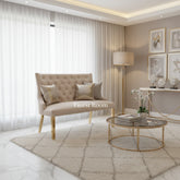 Majestic High Back Bench- Mink Gold