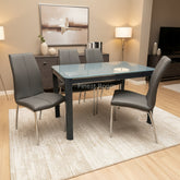 Morano Grey Dining Set with 4 Chairs - Finestroom