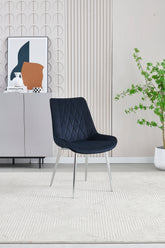 Mortiz Velvet Dining Chair- Black