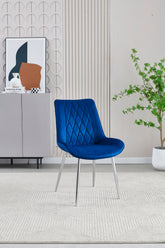 Mortiz Velvet Dining Chair- Blue