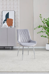 Mortiz Velvet Dining Chair- Grey