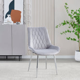 Mortiz Velvet Dining Chair- Grey