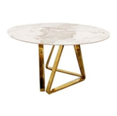 Nero Gold 1.3 m Round Dining Table with Sintered Stone Top