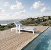 Dasia Outdoor Sun Lounger - White