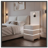 111-A Bedside Tables with LED Lamp